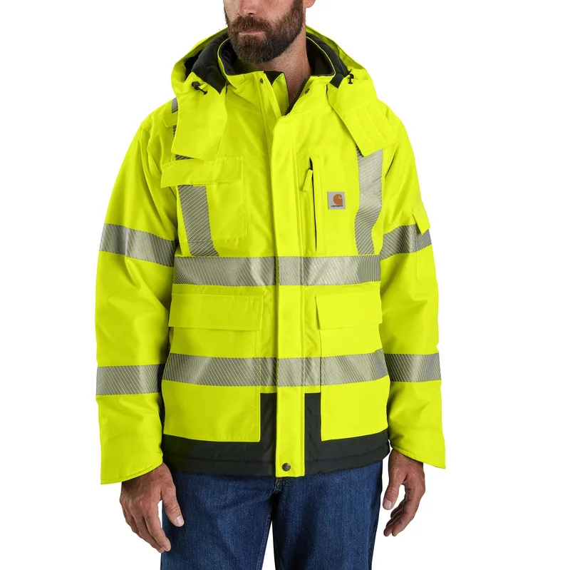 Carhartt High-Visibility Waterproof Class 3 Sherwood Jacket Brite Lime