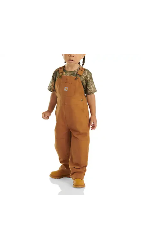 Carhartt Kids' Canvas Bib Overall (Infant/Toddler) Brown