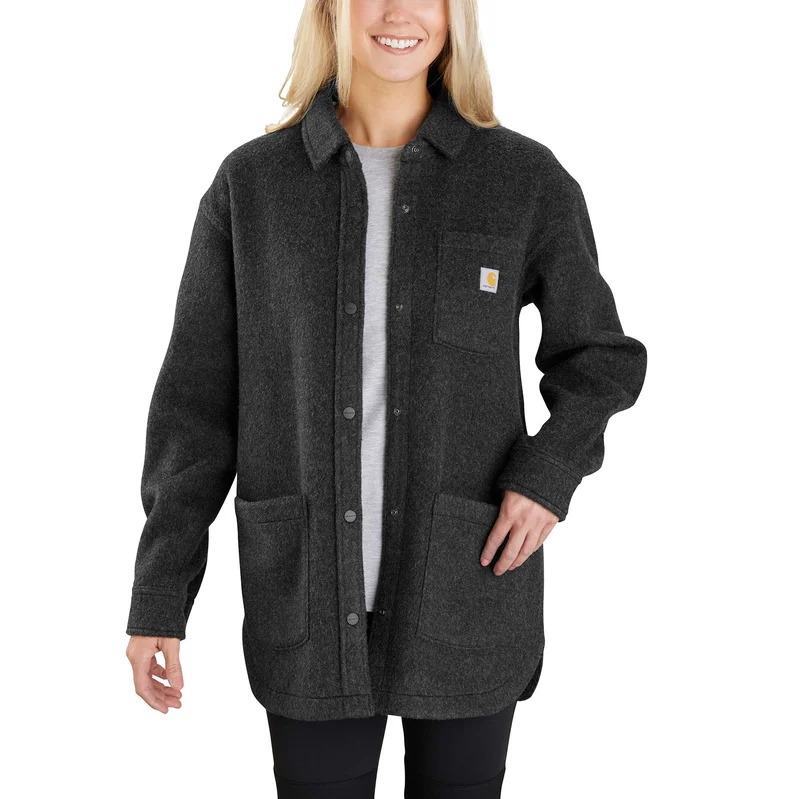 Carhartt Loose Fit Fleece Shirt Jac Black Heather