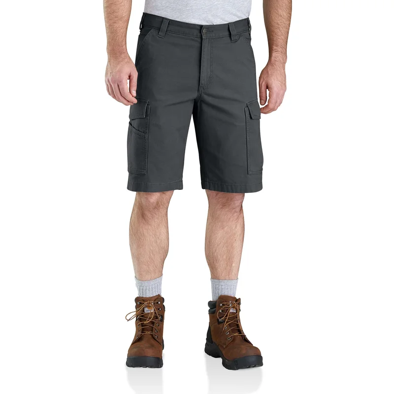 Carhartt Rugged Flex Relaxed Fit Canvas Cargo Work Short Dark Khaki