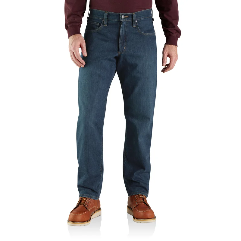 Carhartt Rugged Flex Relaxed Fit Fleece-Lined 5-Pocket Jean in Rapids-Existing