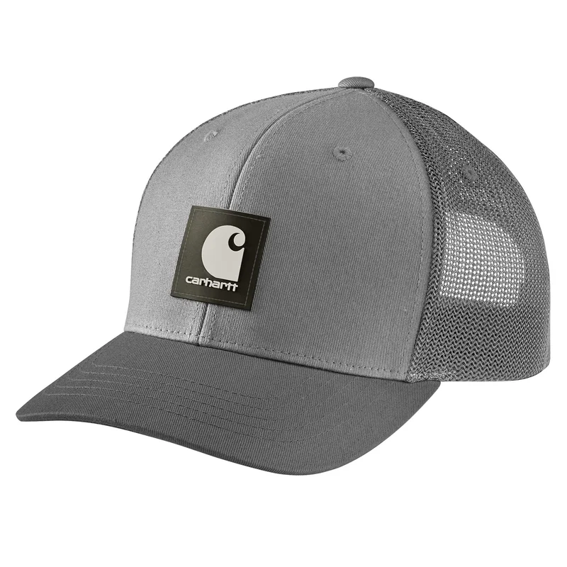 Carhartt Rugged Flex Twill Mesh-Back Logo Patch Cap Asphalt
