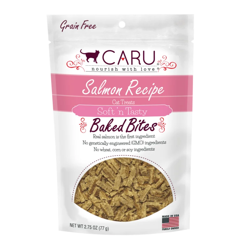 Caru Soft n Tasty Baked Salmon Recipe Bites for Cats