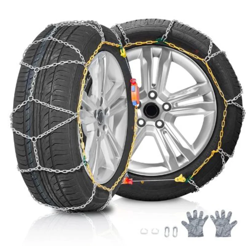 CB-12 Model 100 Snow Tire Chains, Manganese Alloy Steel for Cars Pickups SUVs S03-KN100