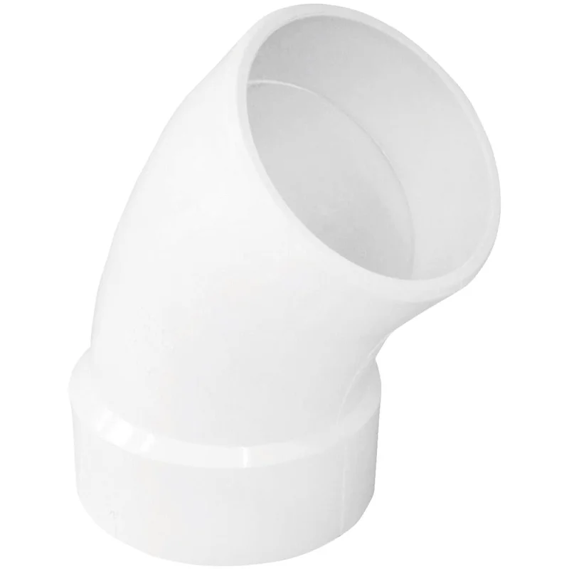 Charlotte Pipe 4 In. 45D DWV PVC Street Elbow