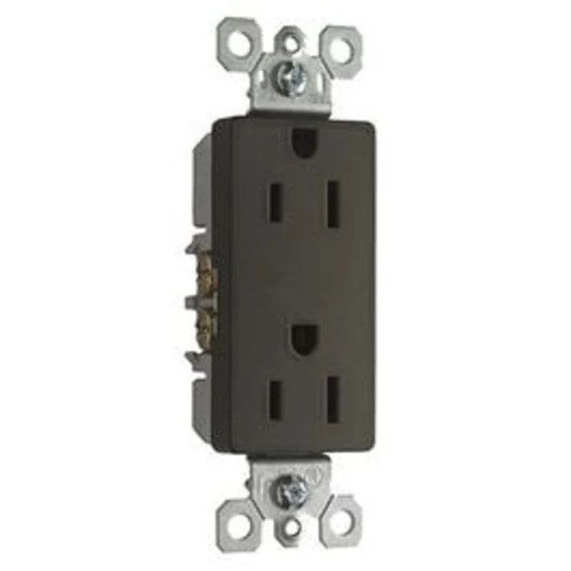 Child Safety Receptacle, Dark Bronze, 15-Amp, 120-Volt