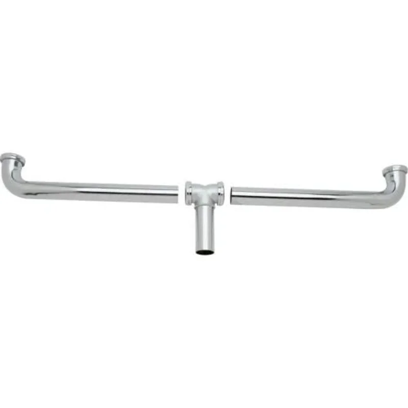Chrome Continuous Waste Drain for 2-Compartment Sink Elkay LK52
