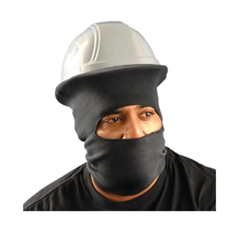Classic Full-Face Hard Hat Tube Liner Modacrylic Rib Knit Blue