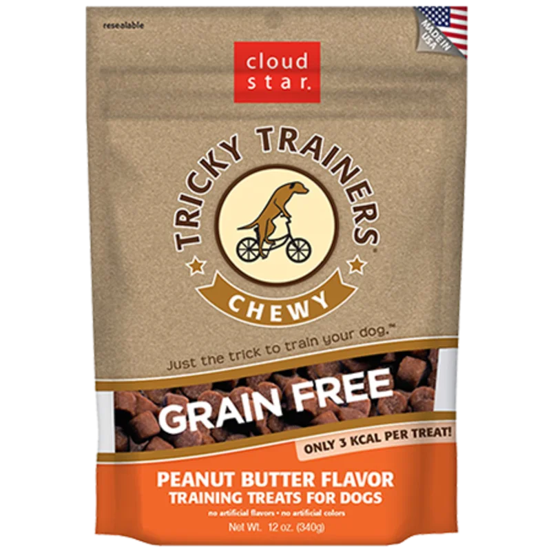 Cloud Star Chewy Tricky Trainers Peanut Butter Dog Treats