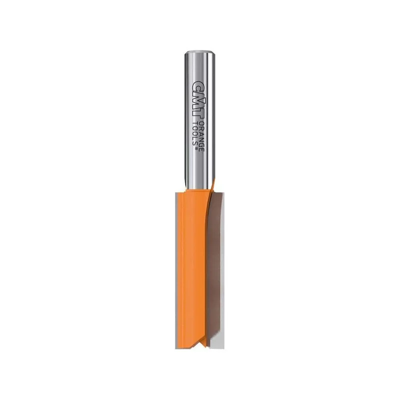 CMT 2 Flute Straight Router - 10mm Diameter, 1-1/4" Cut, 1/4" Shank