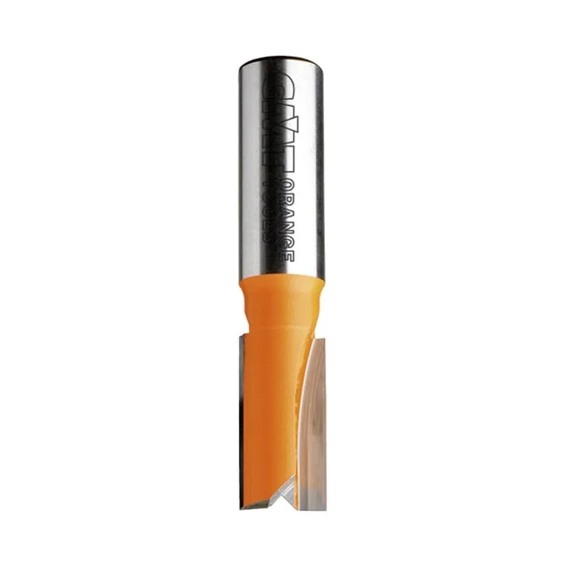 CMT 2 Flute Straight Router Bit - 10mm Diameter, 1-1/4" Cut, 1/2" Shank