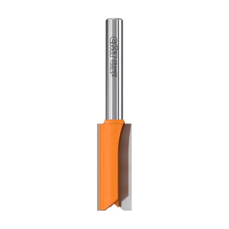CMT 2 Flute Straight Router Bit - 12mm Diameter, 1-1/4" Cut, 1/4" Shank