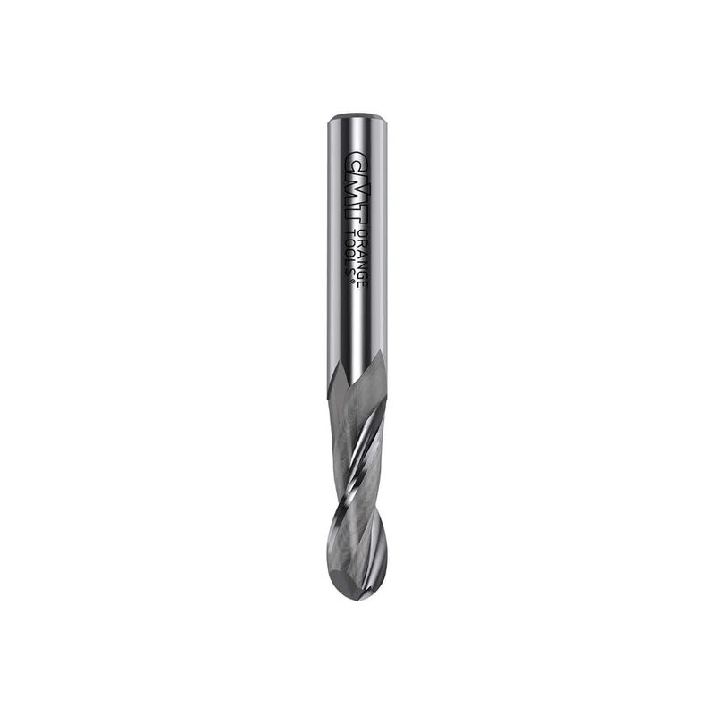 CMT 2 Flute Upcut Round Nose Router Bit - 1/4" Diameter, 1" Cut, 1/4" Shank