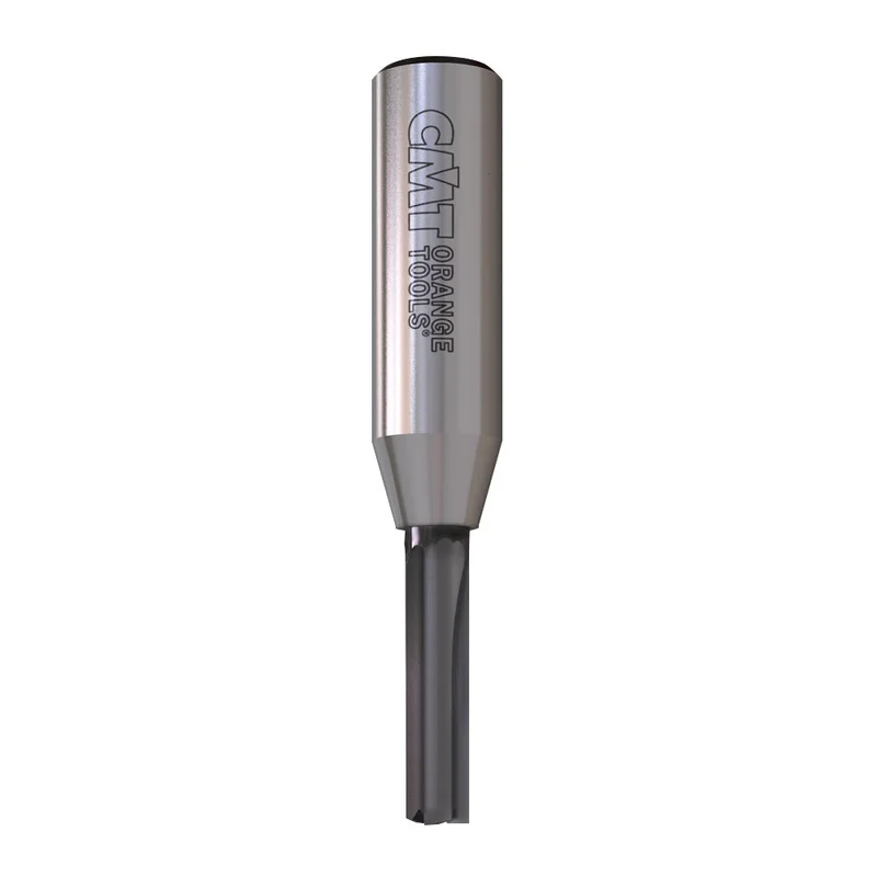 CMT 3 Flute Straight Router Bit - 1/4" Diameter, 1" Cut, 1/2" Shank