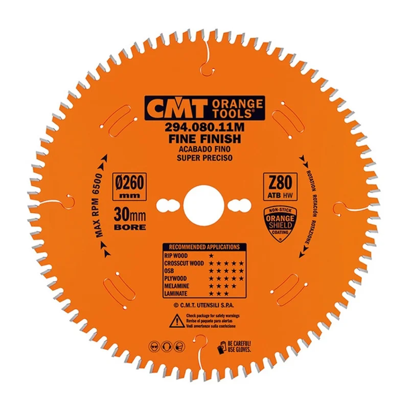 CMT Fine Cut-Off Saw Blade for Festool KAPEX KS 120 - 260mm x 80T