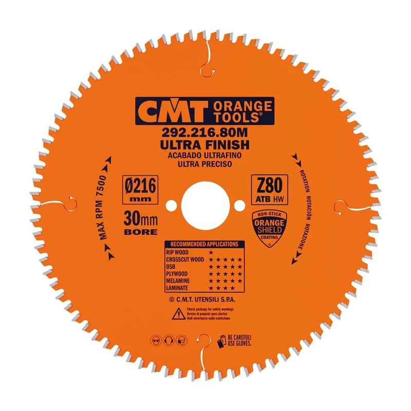 CMT Industrial Ultra Finish Miter Saw Blade for Festool KSC 60 KAPEX (216mm x 80T)