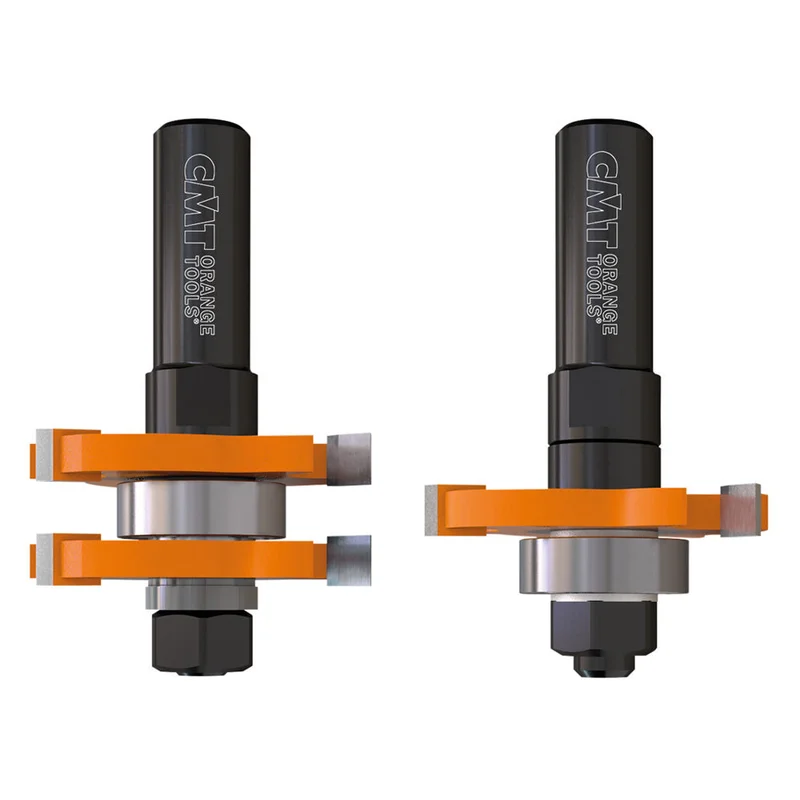 CMT Tongue & Groove Router Bit Set - 1-7/8" Diameter, 3/4" Cut, 1/2" Shank