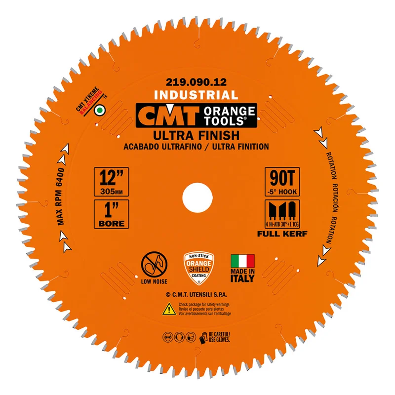 CMT Ultra Finish Sliding Compound Saw Blade 12" x 90T