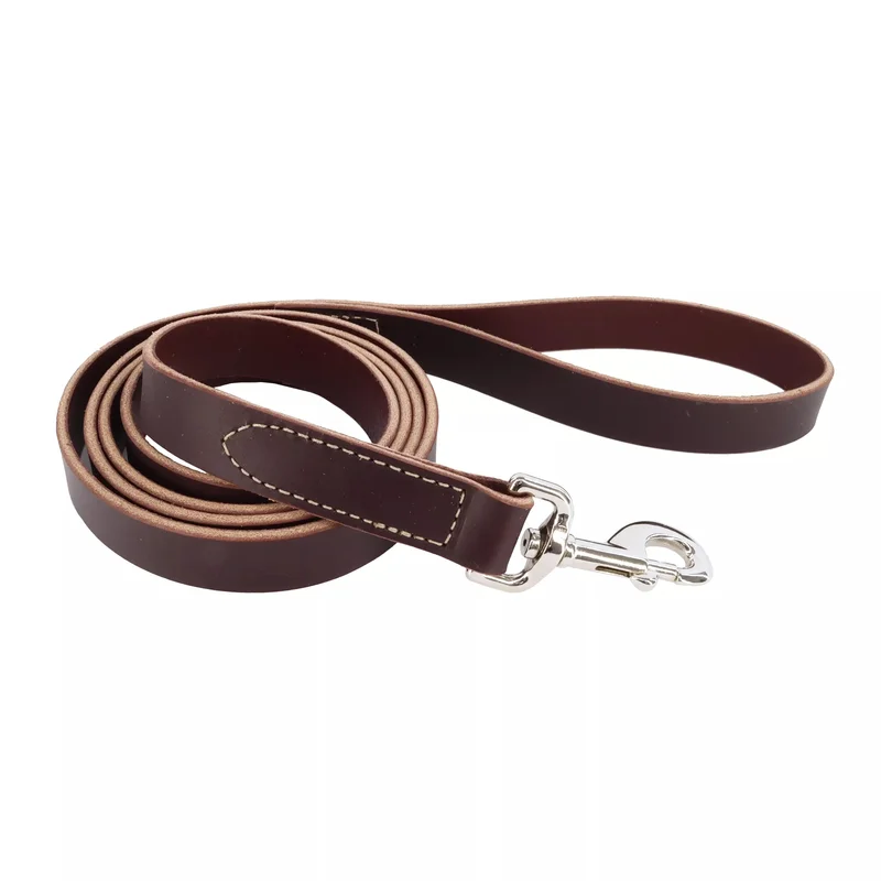 Coastal Pet Products Circle T Latigo Leather Dog Leash 3/4" x 6'