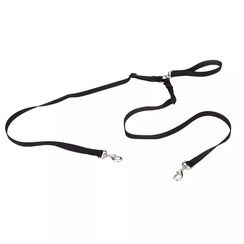 Coastal Pet Products Coastal 2 Dog Walker Tangle-Free Adjustable Leash Black