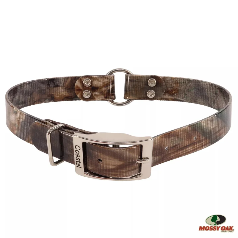 Coastal Pet Products Water & Woods Waterproof Hound Dog Collar with Center Ring Shadow Grass Blades
