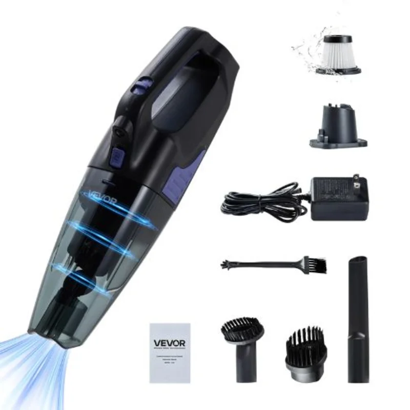 Cordless Handheld Vacuum  Portable Lightweight Cleaner with HEPA Filter for Car Home & Pet Hair