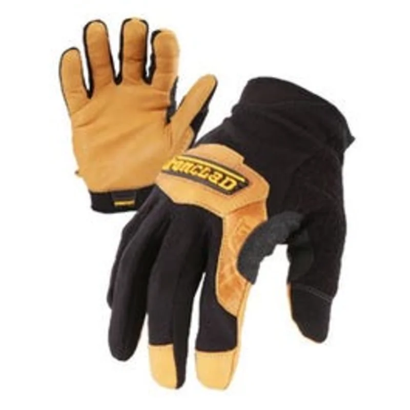 Cowboy Ranchworx Safety Gloves, Washable Bullwhip Leather, XL