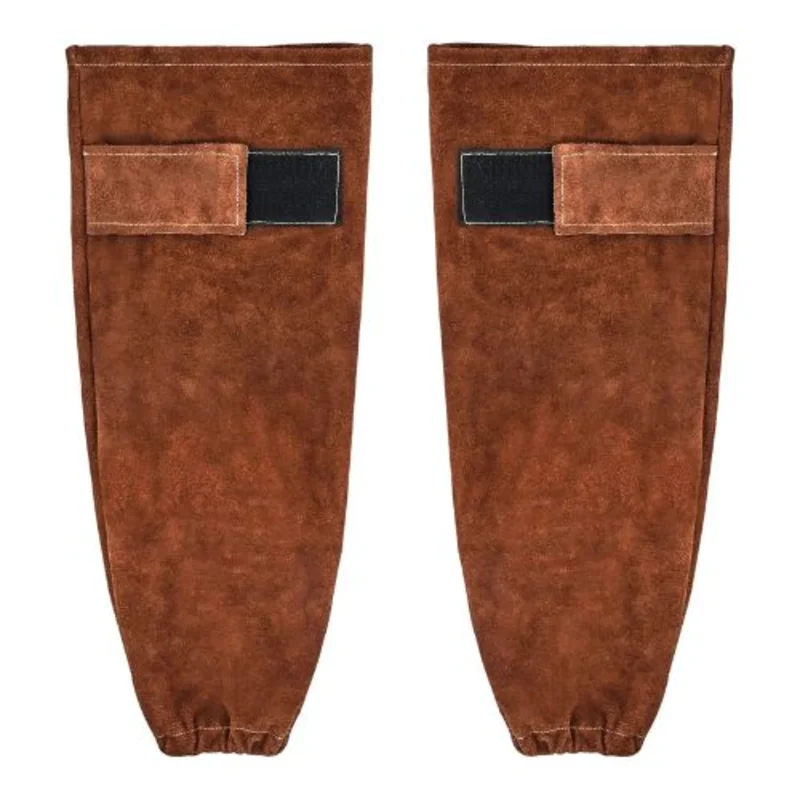 Cowhide Leather Safety Welding Sleeves  Heat & Flame Resistant Arm Guards for Welding Blacksmithing & Gardening