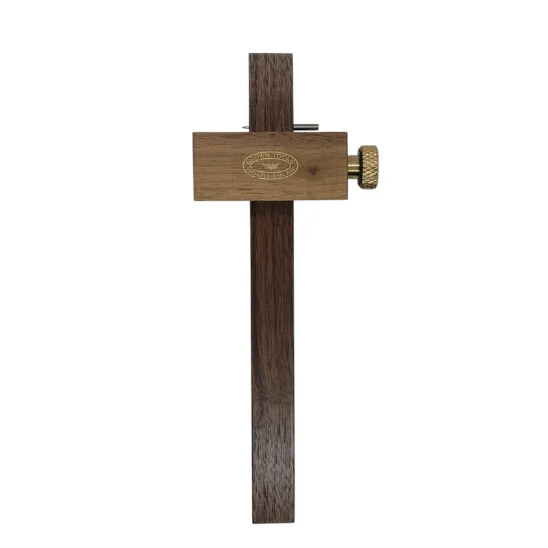 Crown Hand Tools Marking Gauge, Plated Head & Stem (Walnut)