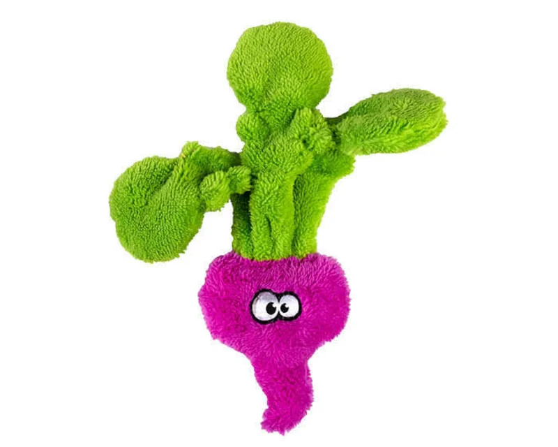 Cycle Dog Duraplush Radish Dog Toy Fuchsia & Green - 13 x 5 x 1 in.