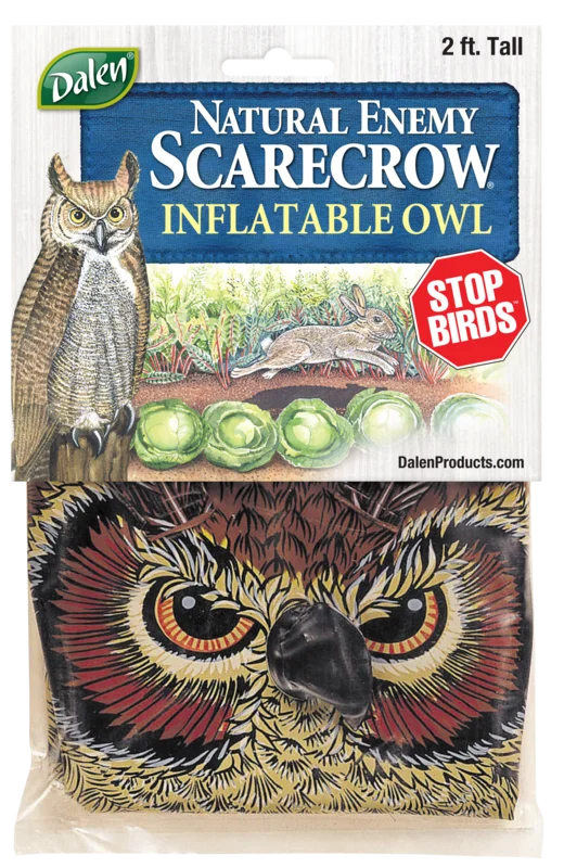 Dalen Inflatable Owl - 24" Natural Enemy Scarecrow to Deter Birds