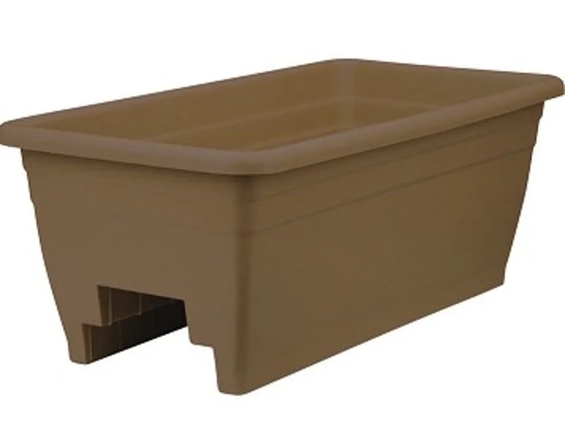 DECK RAIL BOX PLANTER BROWN