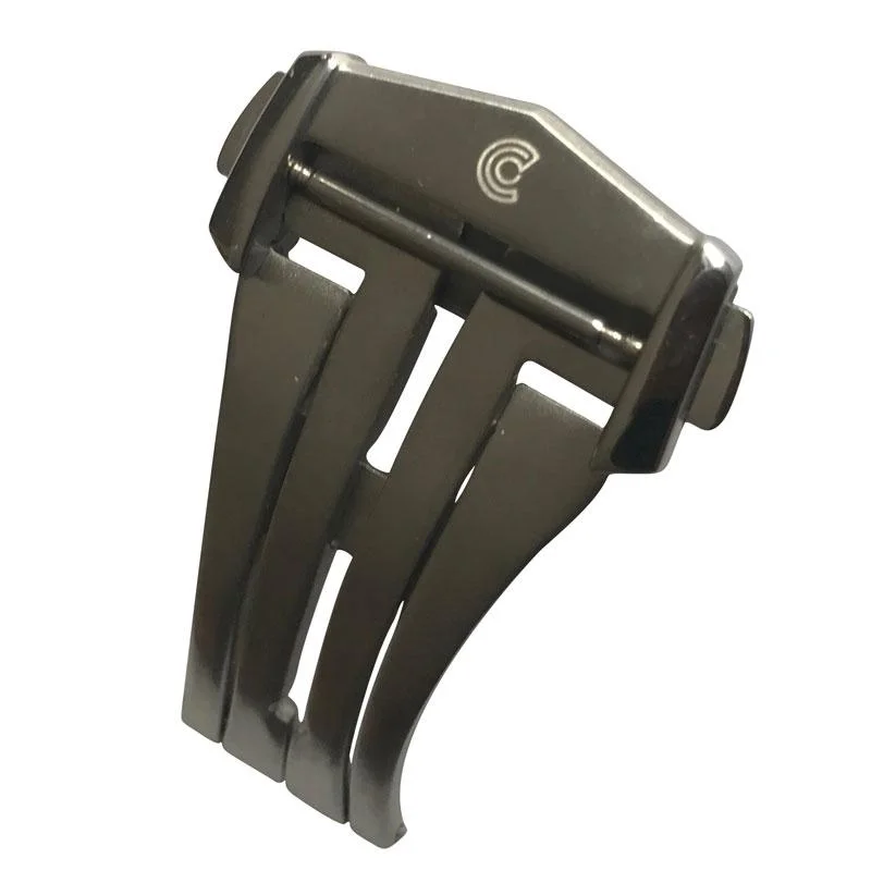 Deployant Single Fold Buckle For 22mm Bands. Buckle End Is 20mm. Fits Ocean Crawler Champion Diver.