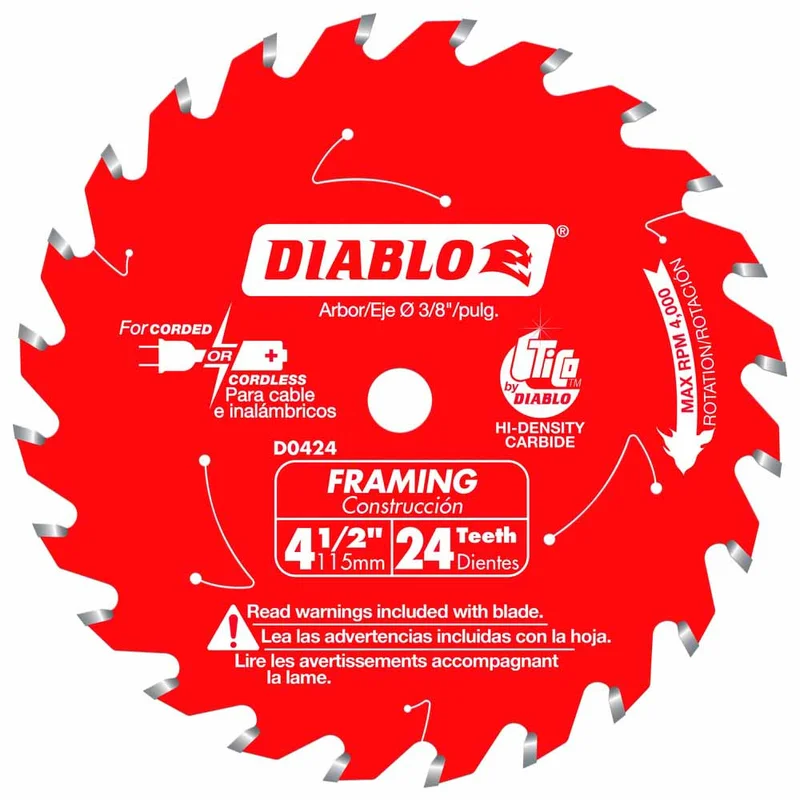 Diablo 4-1/2" x 24T Framing Trim Saw Blade