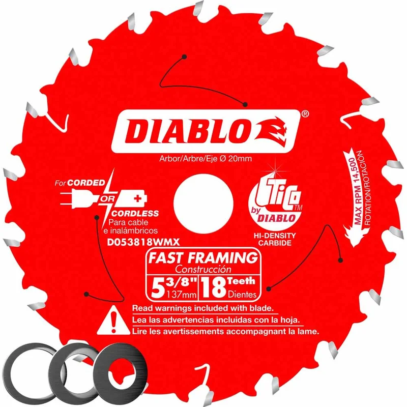 Diablo 5-3/8" x 18T Fast Framing Saw Blade