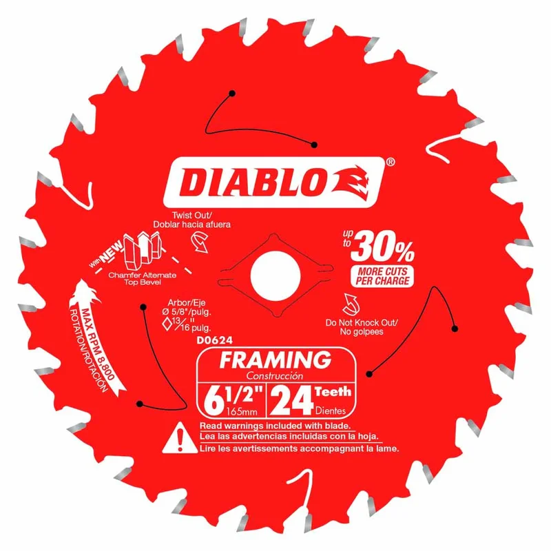 Diablo 6-1/2" x 24T Framing Saw Blades (10 Pack)