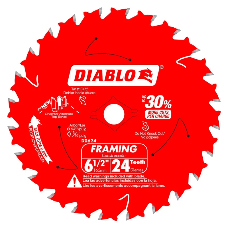 Diablo 6-1/2" x 24T Framing Saw Blades (3 Pack)
