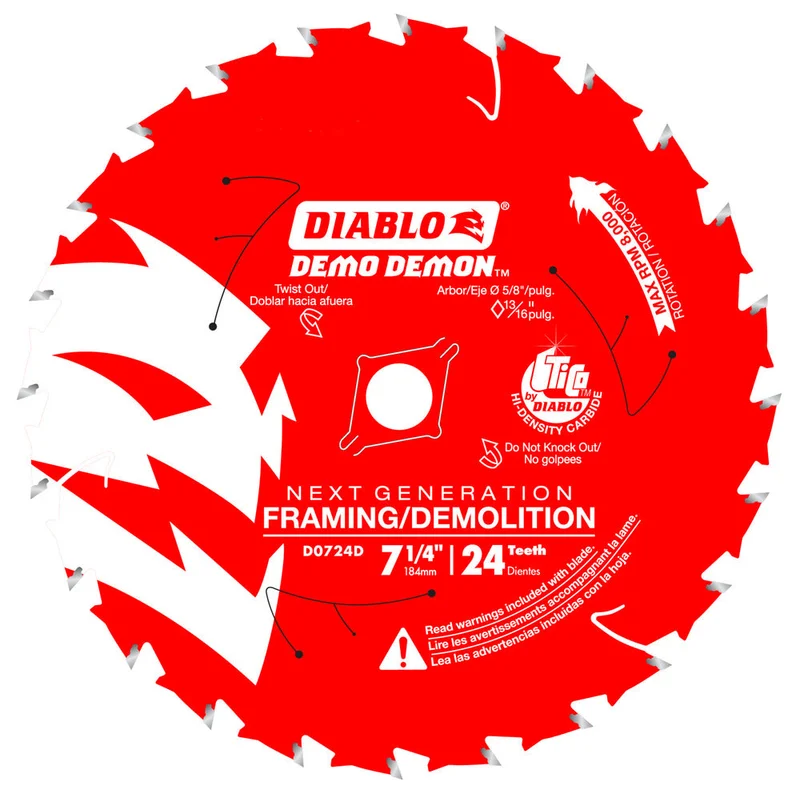 Diablo 7-1/4" x 24T Demo Demon Framing/Demolition Saw Blades (10 Pack)