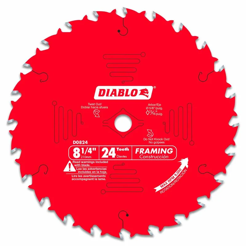 Diablo 8-1/4" x 24T Framing Saw Blade