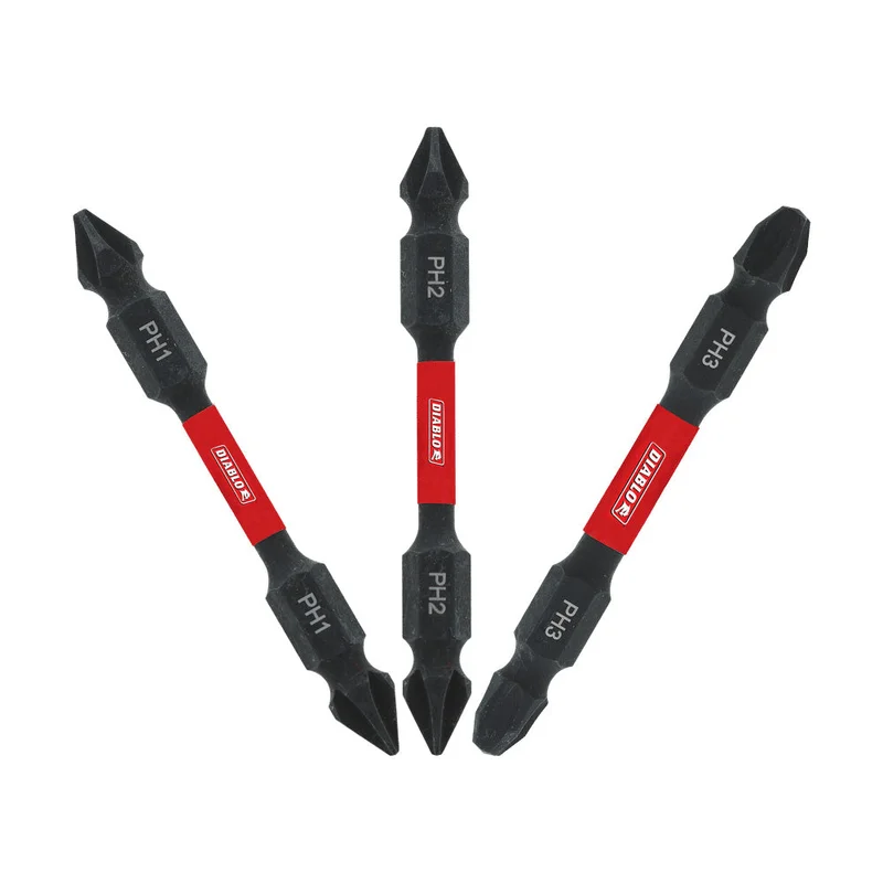 Diablo Assorted Phillips Double-Ended 2-3/8" Drive Bits (3 Pack)