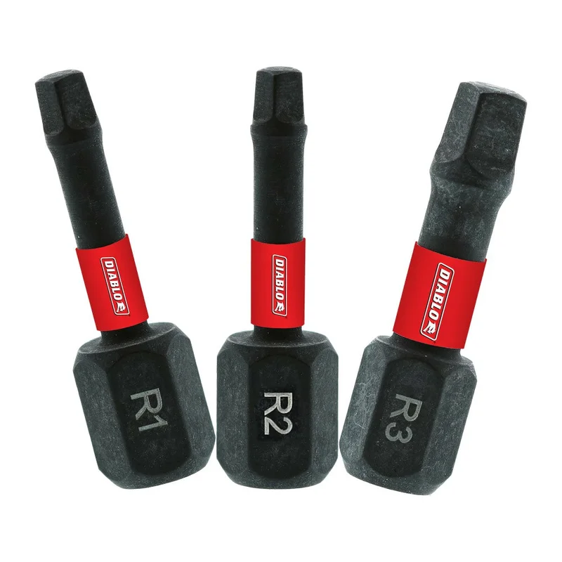 Diablo Assorted Square 1" Drive Bits (3 Pack)