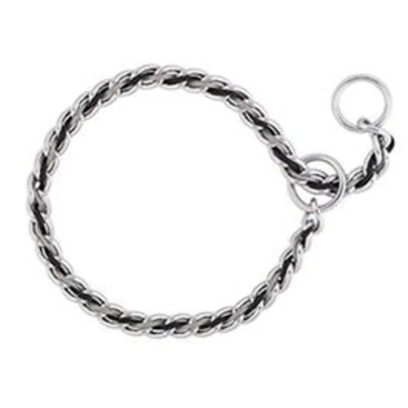 Dog Collar, Terrain Chain, Gray & Black, 22-In.