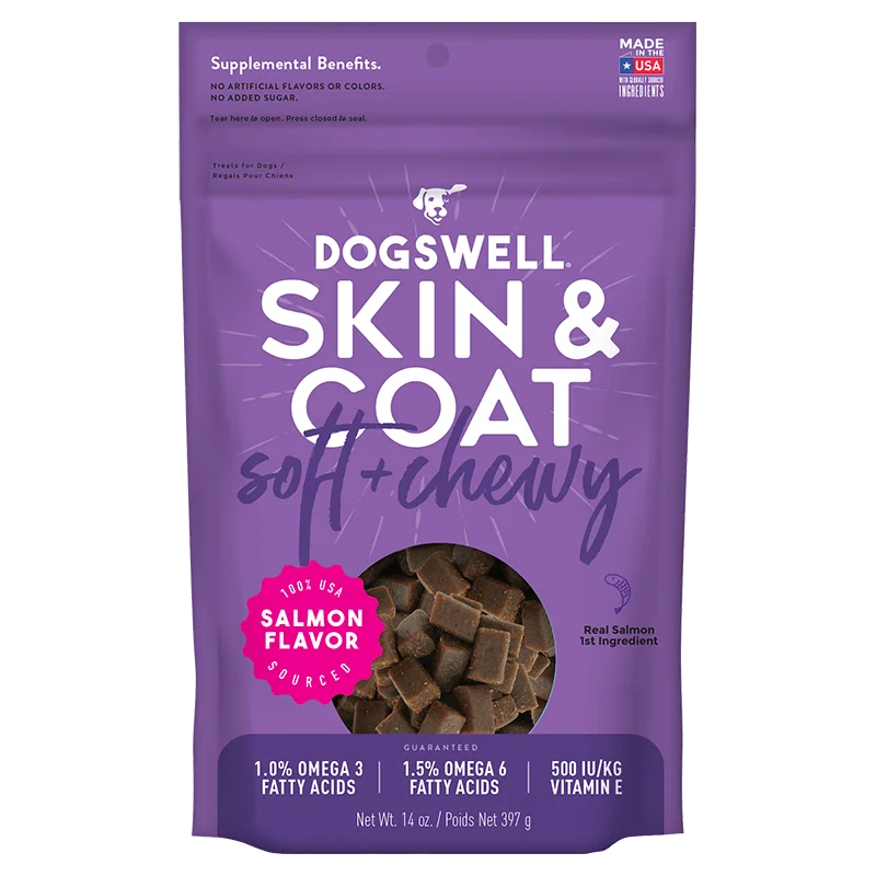 Dogswell Soft & Chewy Skin & Coat Salmon Dog Treats