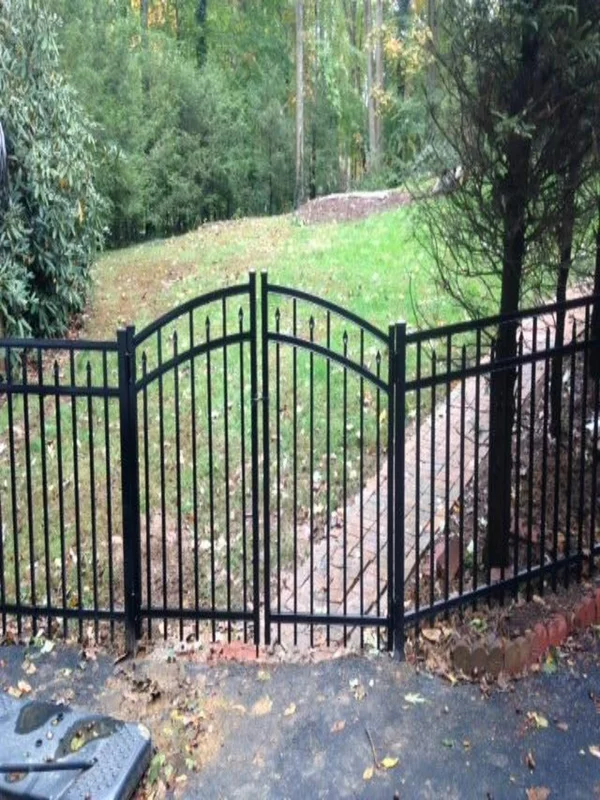 Double Residential Arched Aluminum Walk Gate