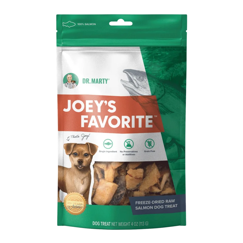 Dr. Marty Joeys Favorite 100% Freeze-Dried Raw Salmon Dog Treats