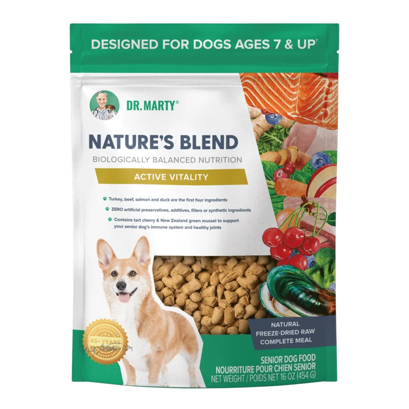Dr. Marty Nature's Blend Active Vitality Seniors Freeze Dried Raw Dog Food