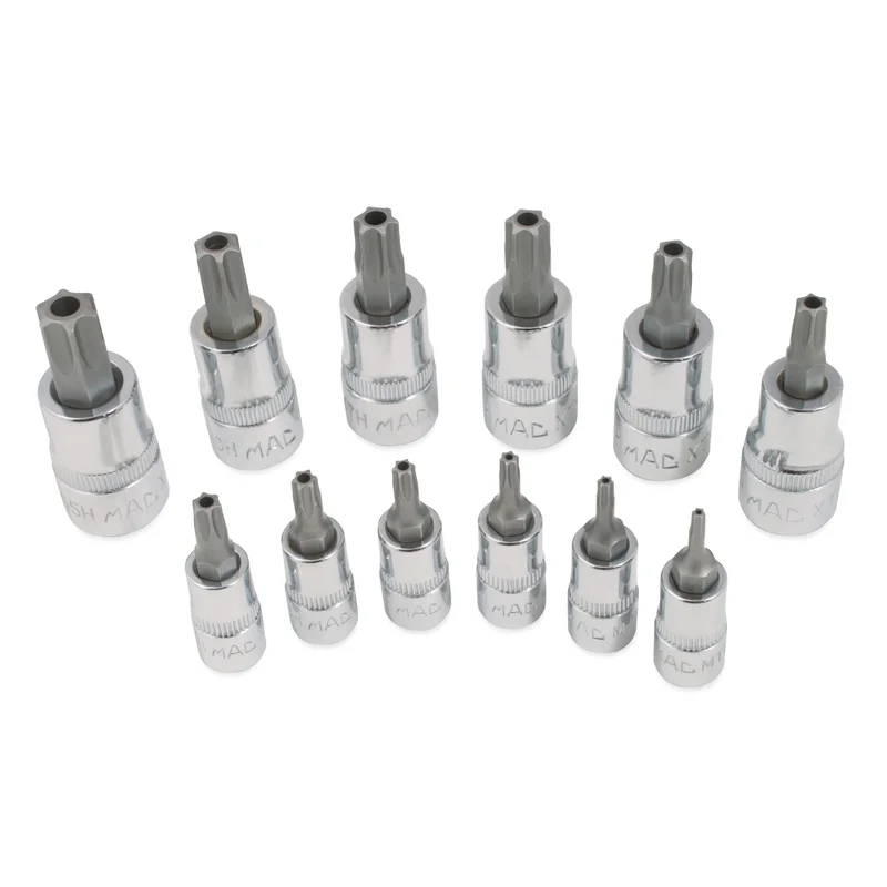 Driver Set, Tamper-Resistant Torx 1/4" and 3/8" Drive - 12-PC.