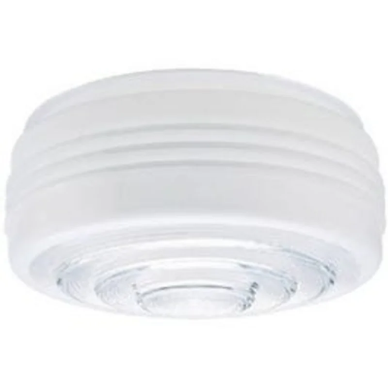 Drum Ceiling Shade, White/Clear, 8.75-In.