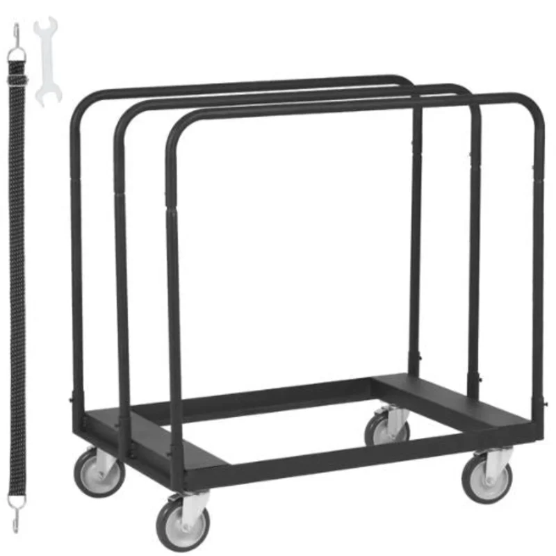 Drywall Cart 1500 LBS Panel Dolly Cart with 36.02" x 24.02" Deck and 5" Swivel Wheels Heavy-Duty Drywall Sheet Cart, Handling Wall Panel