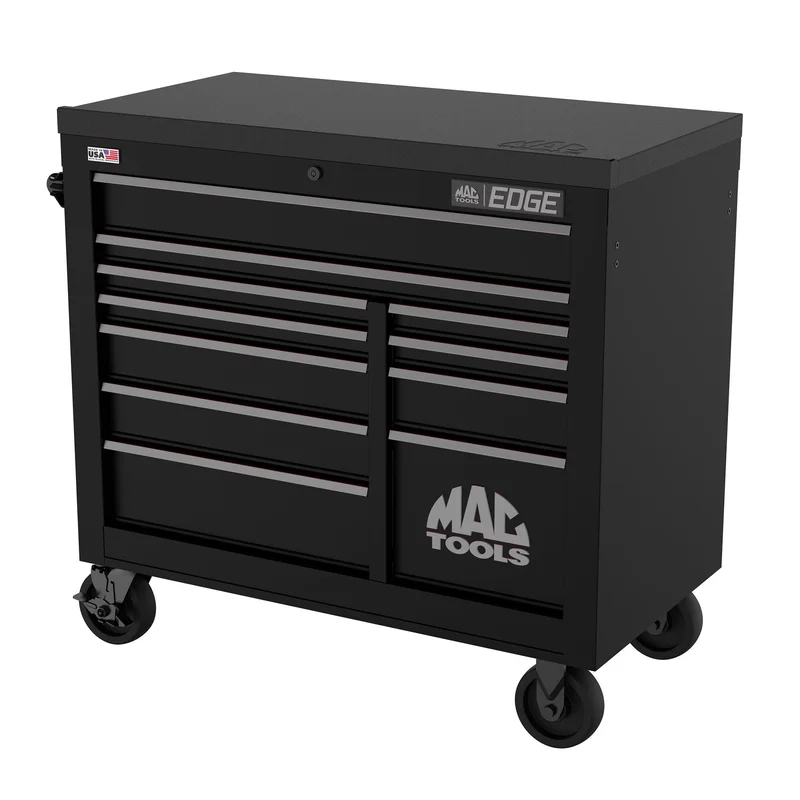 Edge 11-Drawer Workstation - Flat Black/Gunmetal Trim